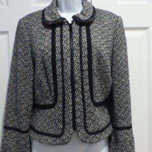 PINK TARTAN  Tweed Jacket Blazer Size 12